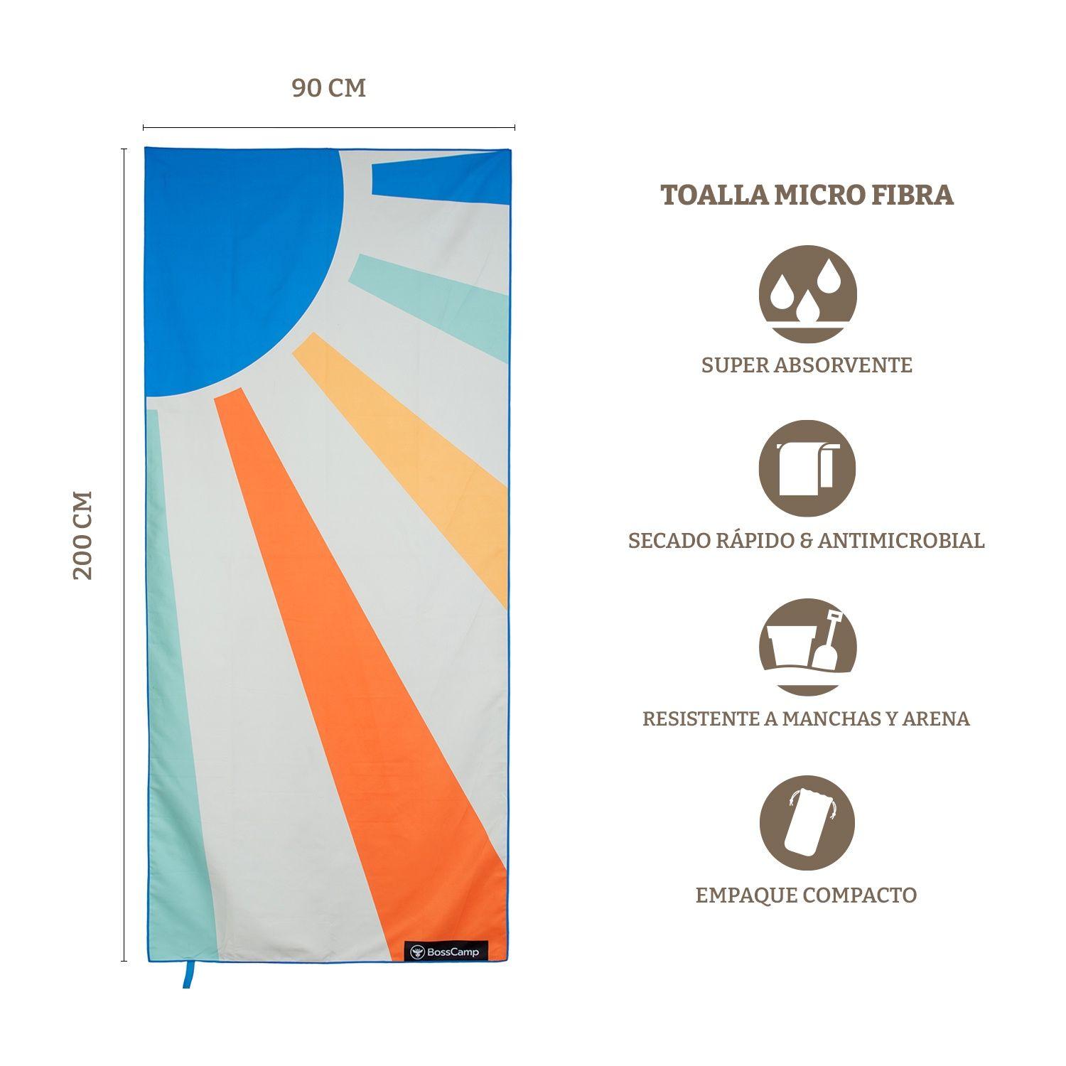 Toalla Playa Microfibra Grande XL Sol Bosscamp (90 x 200)-2