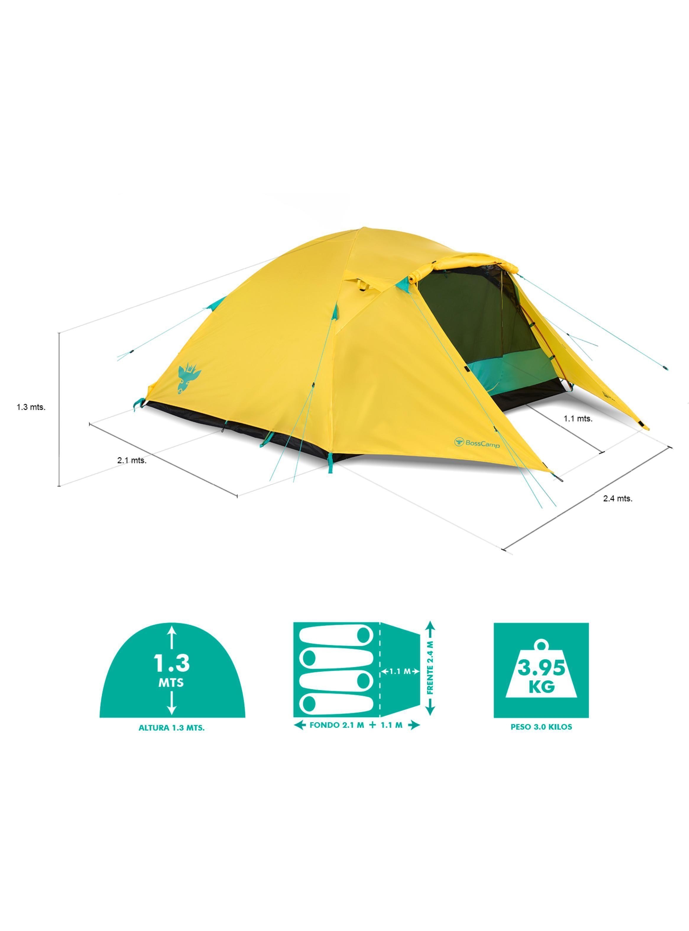 Carpa Técnica Puelche IV, 4 Personas Doble Capa 4000 mm Columna de agua-3