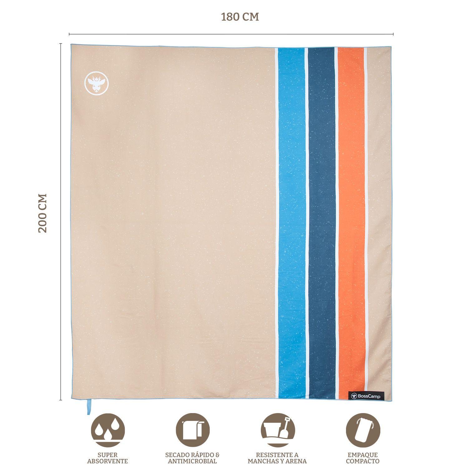 Toalla Playa Microfibre Extra Grande XXL Quintay Bosscamp (180 x 200)-2