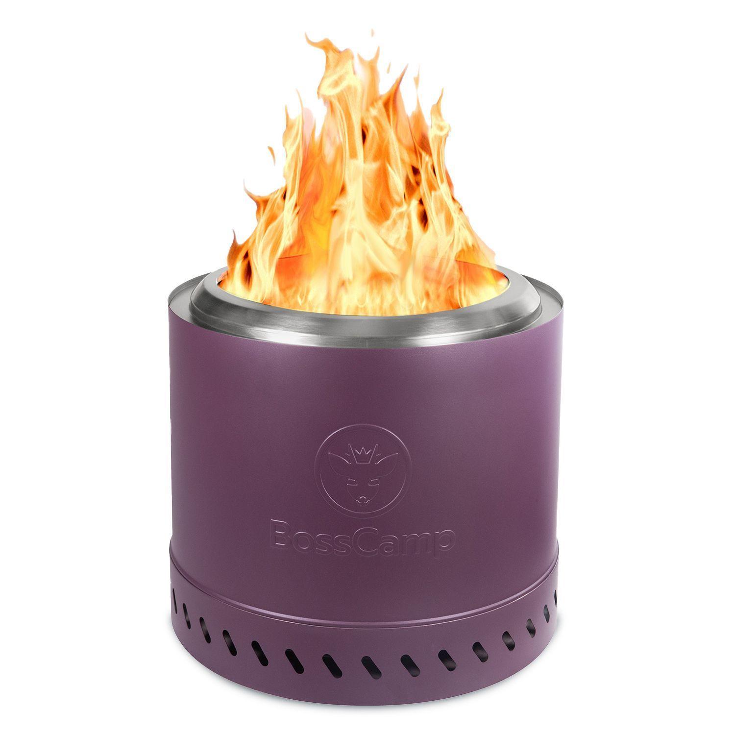 Brasero Fogón FireBoss Terraza Exterior Sin Humo 35Cm Purple BossCamp-0