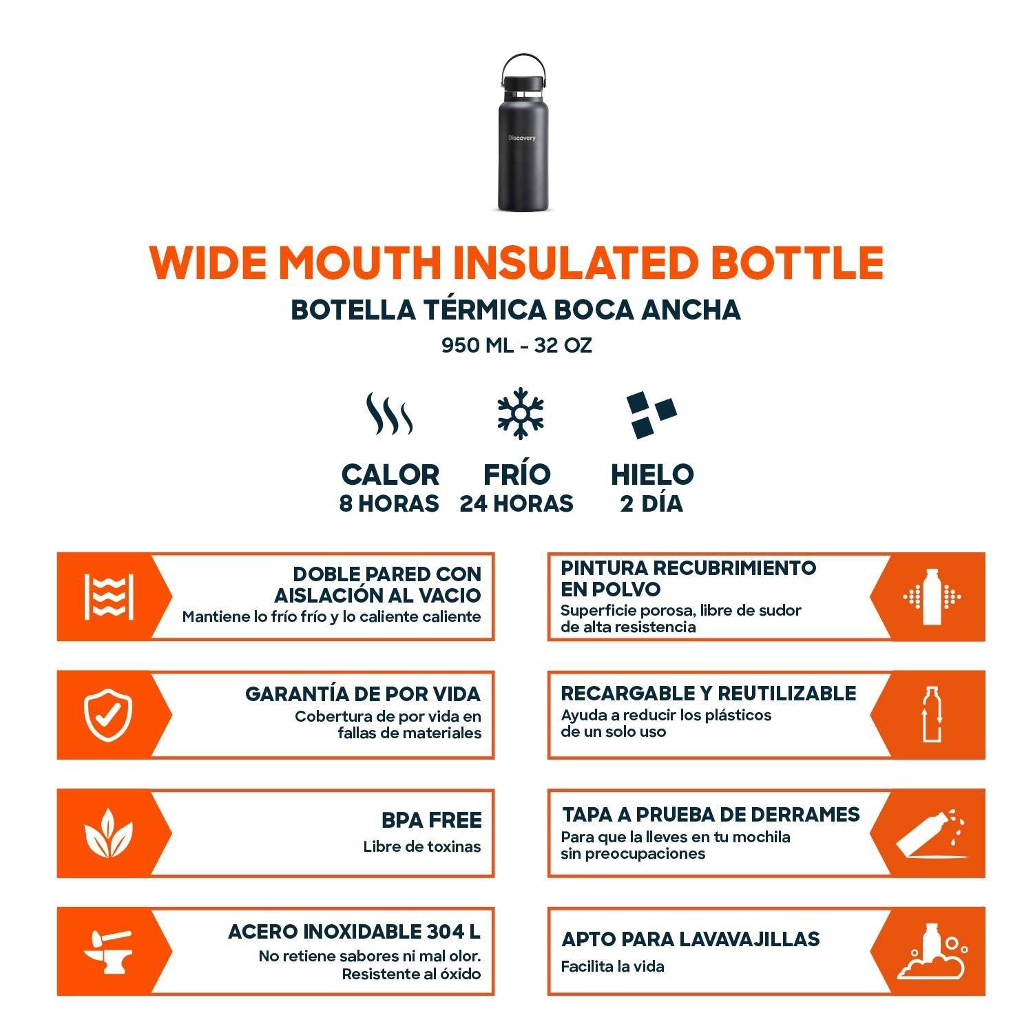 BOTELLA TERMICA BOCA ANCHA 950 ML TERMO DISCOVERY-3