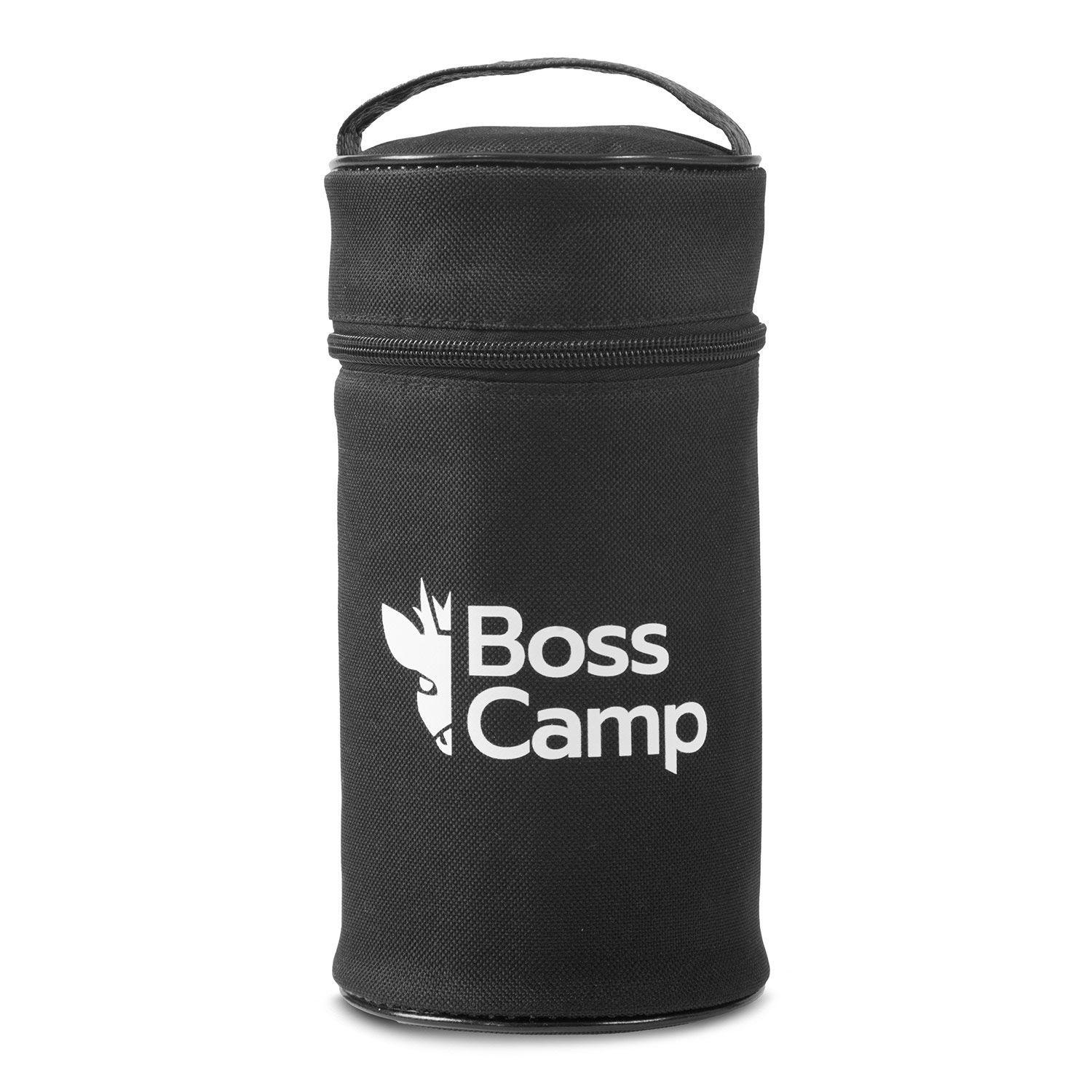 Termo Comida BossCamp 750 ml Negro Acero Inox Bolso Cuchara-6
