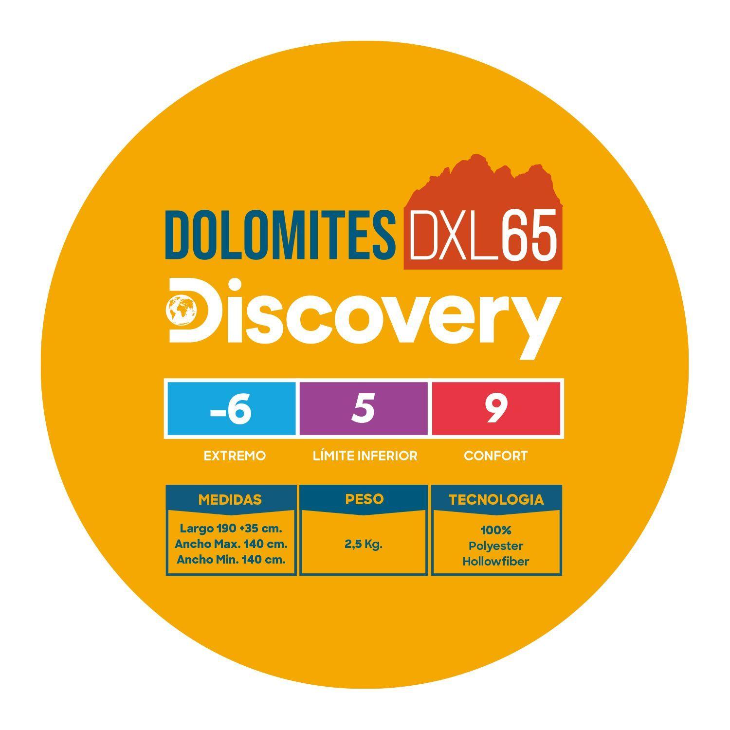 Saco de Dormir Doble Dolomites DXL65 Discovery -6º a 12º-6