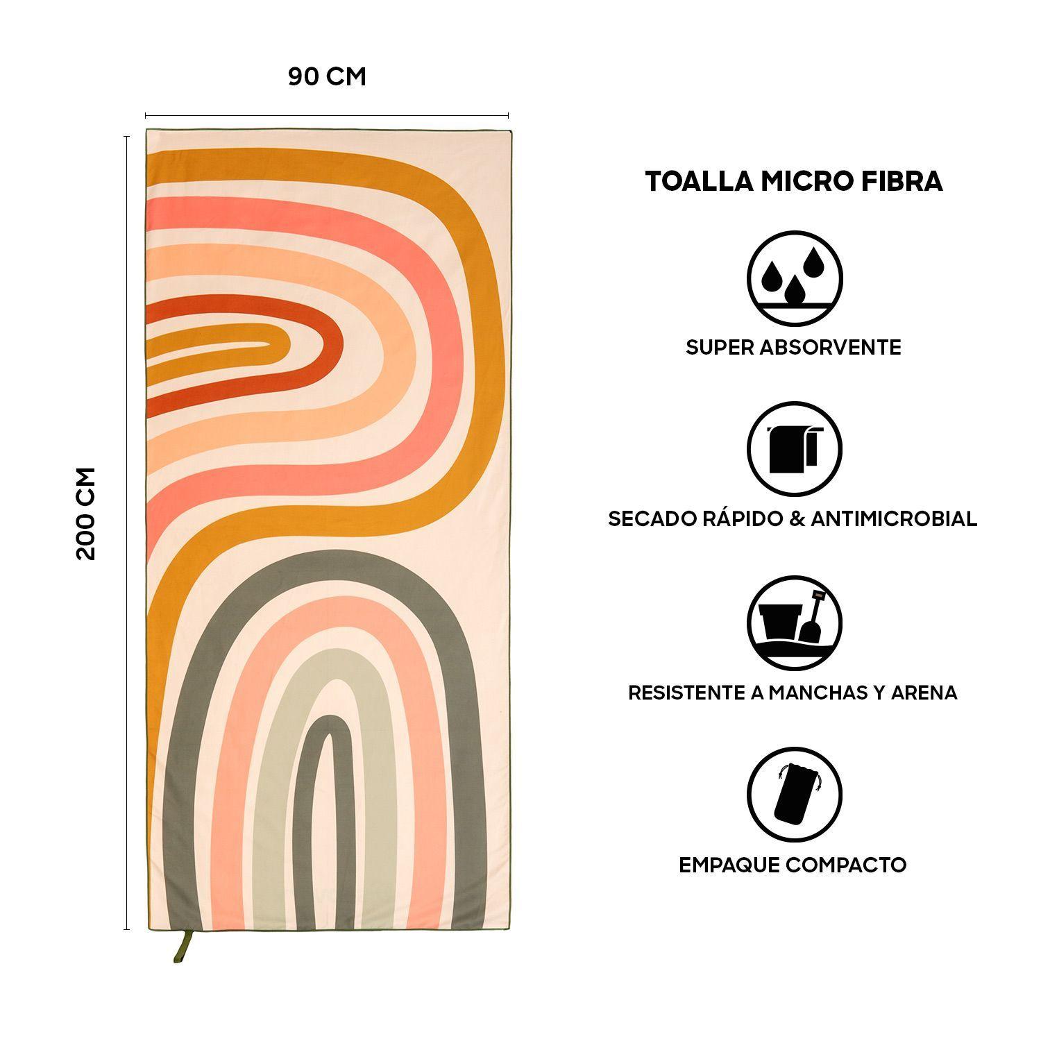 Toalla Microfibra grande Pink Lines Discovery (90 x 200)-2