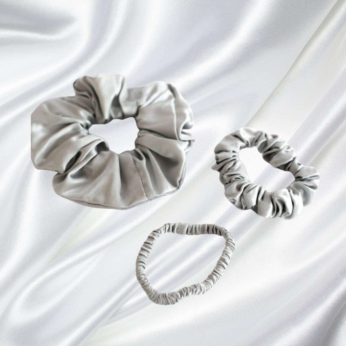 Set 3 Scrunchies Collet de Seda Marina Colorina Gris-1