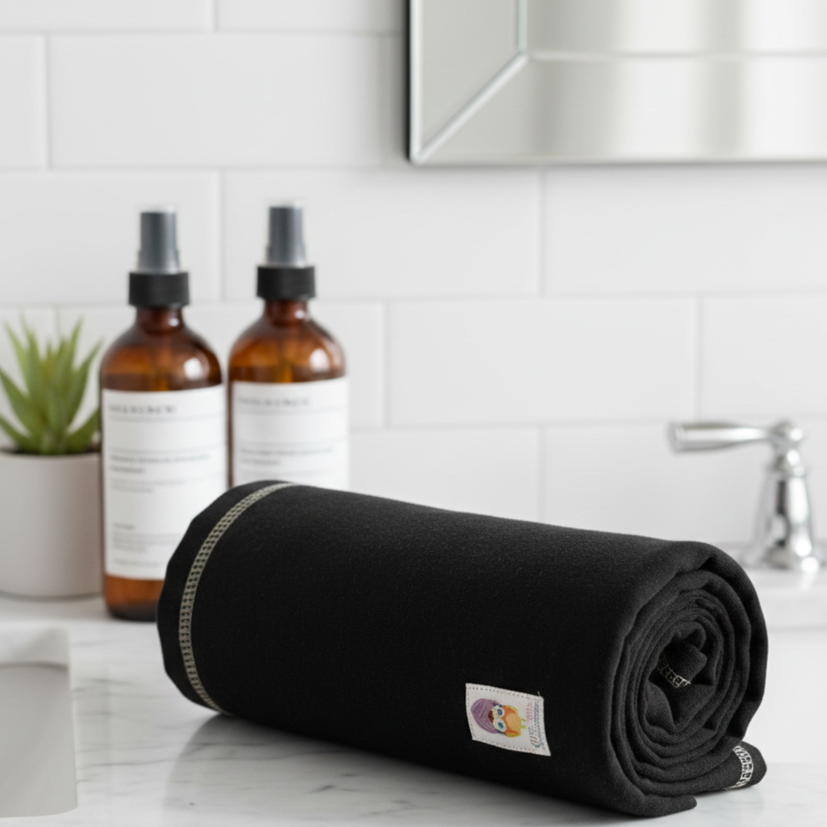 Toalla Algodón Orgánico Tee-Owels Color Negro-4