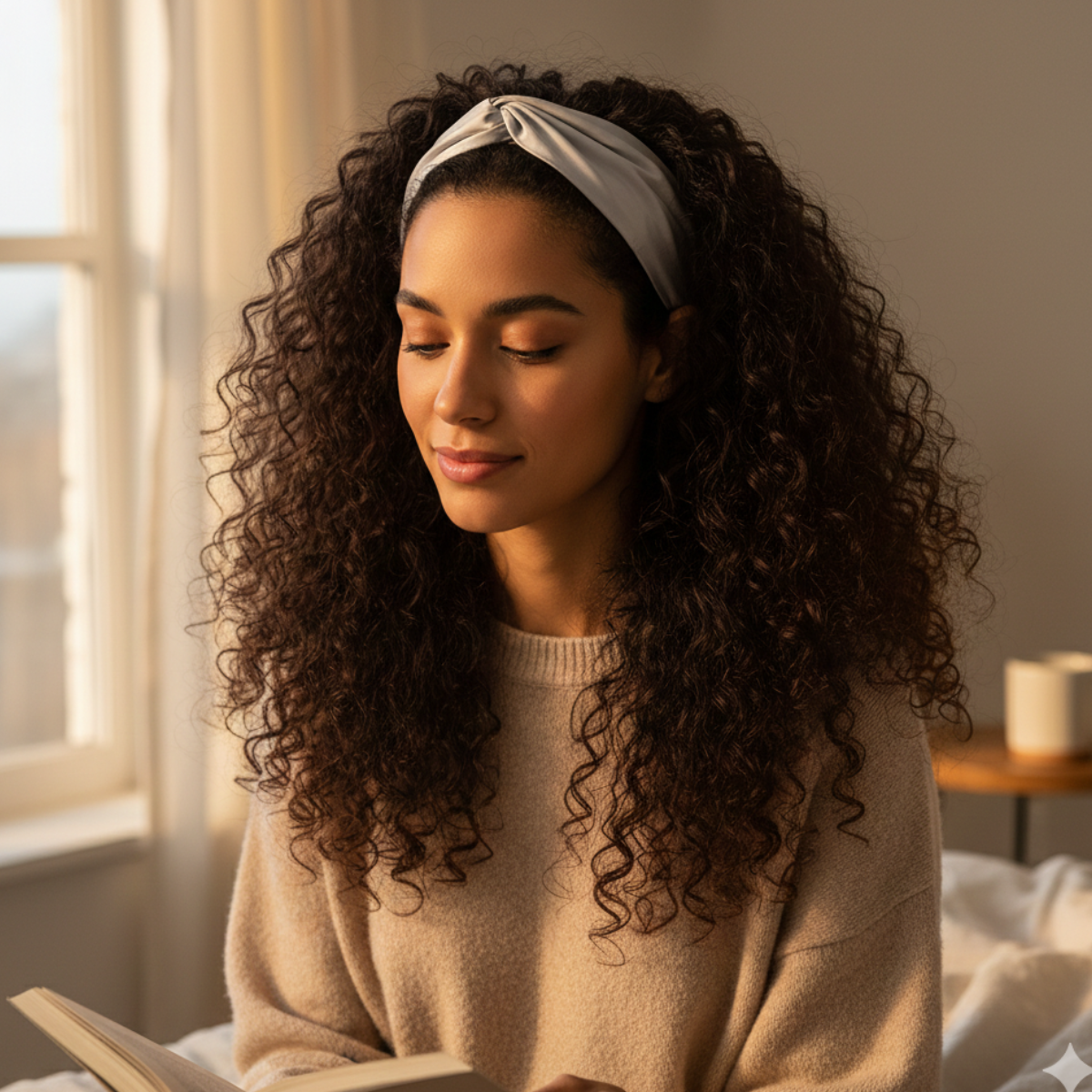 Cintillo de Seda Marina Colorina 22 momme Gris-3