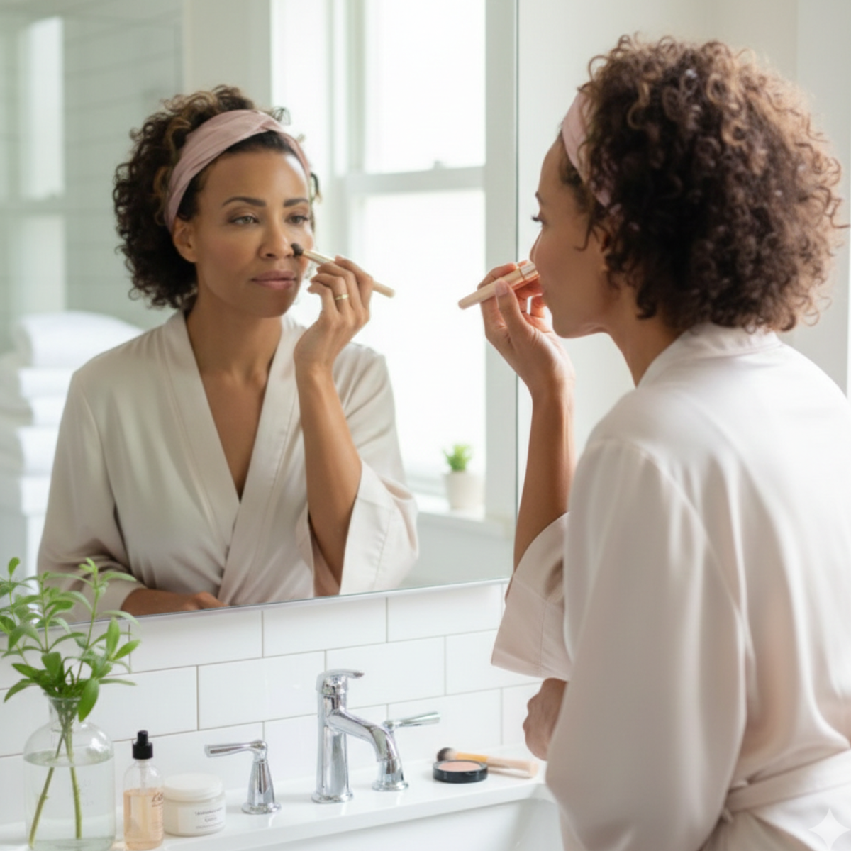 Cintillo de Seda Marina Colorina 22 momme Rosado-4