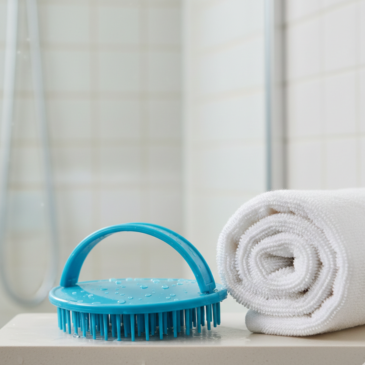 Cepillo para Masajes y Desenredar Denman Bebop Celeste-5