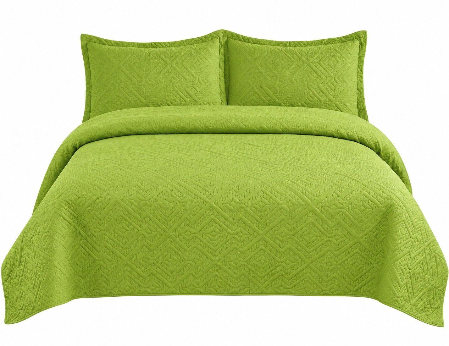 Cubrecama Quilt Plaza y Media con Dise o Geom trico Funda de Almohada-0