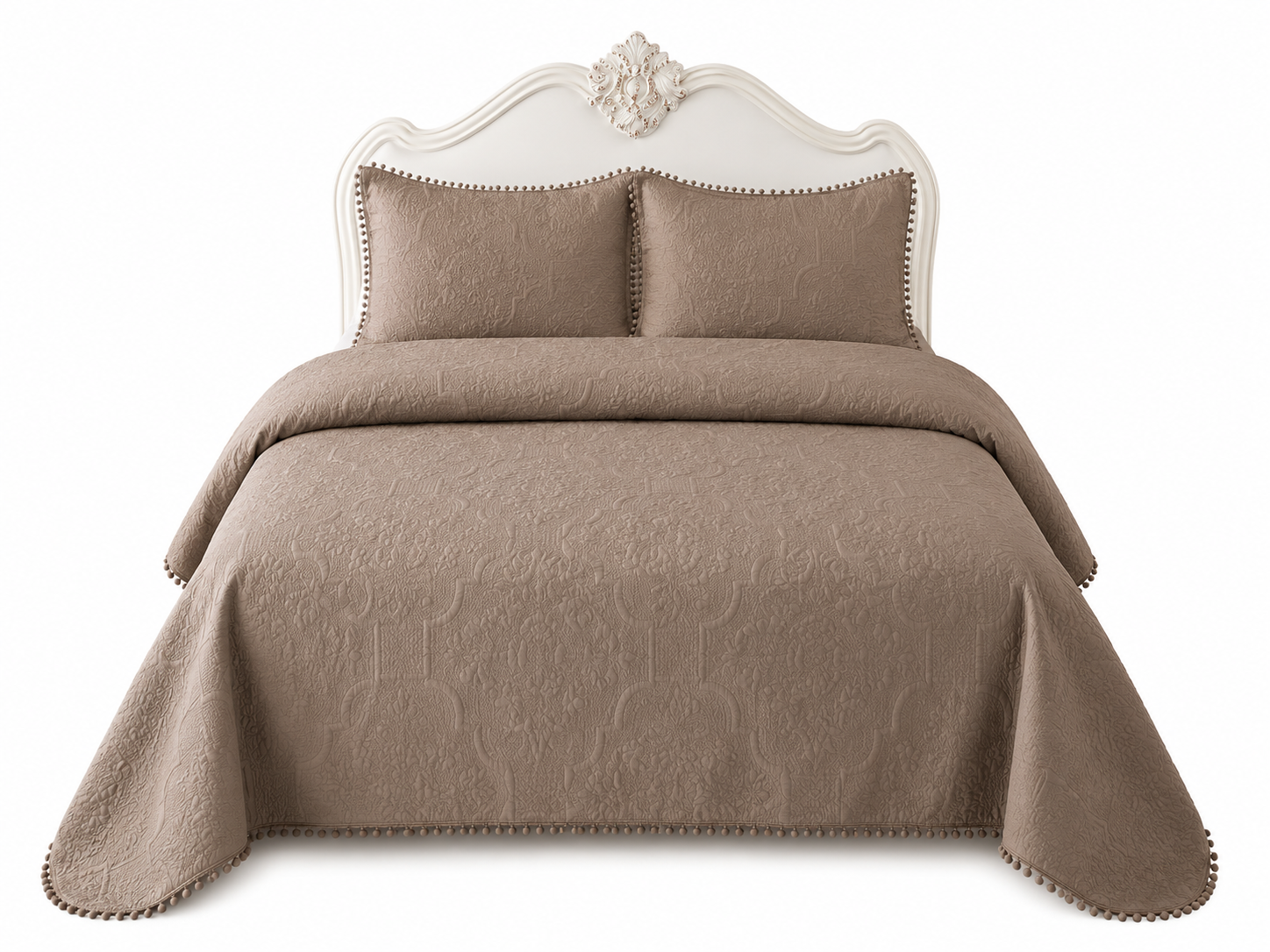 Cobertor Quilt De Verano Y Pompones 1 5 Plazas 1 Funda-0