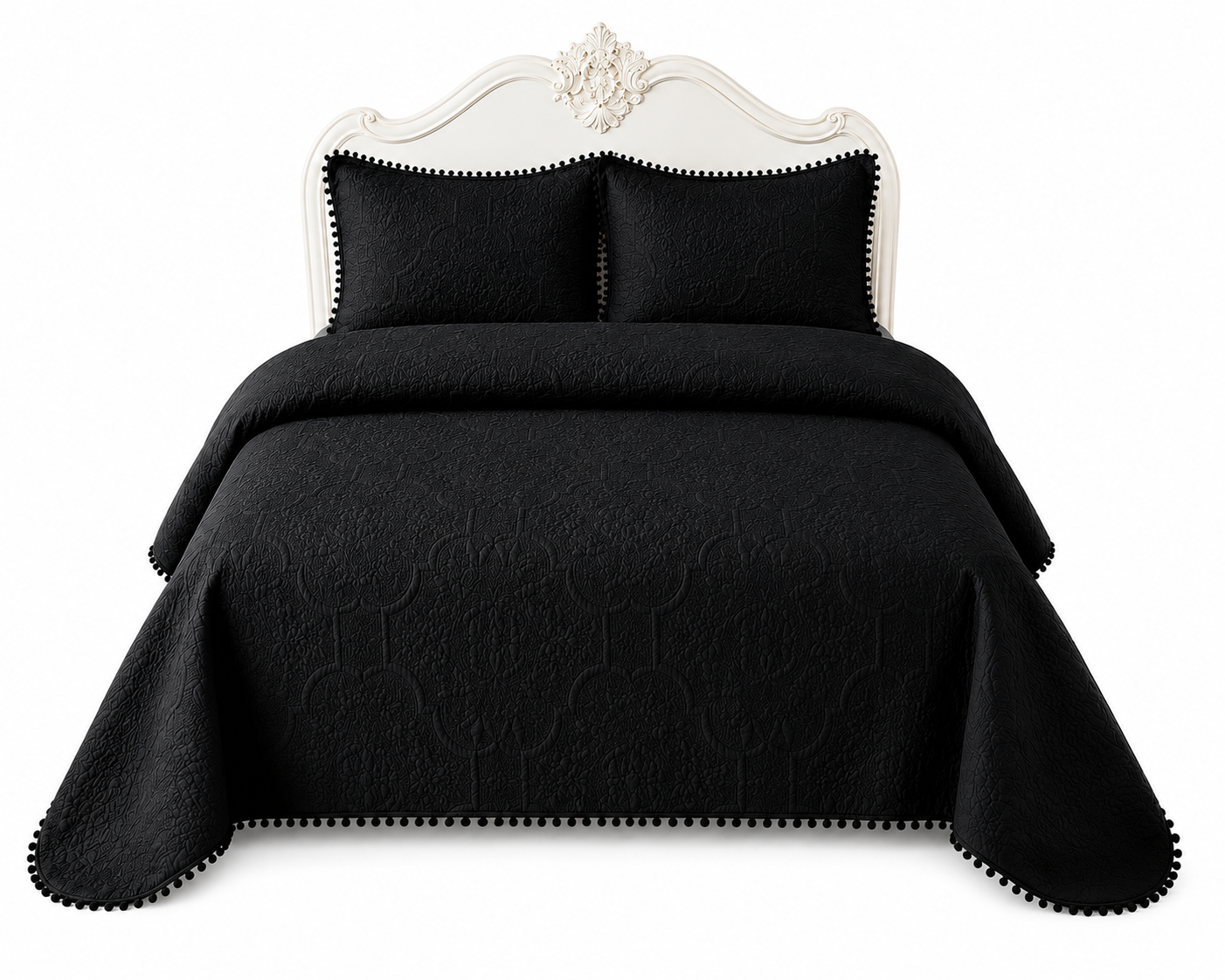 Cobertor Quilt De Verano Y Pompones 1 5 Plazas 1 Funda-0