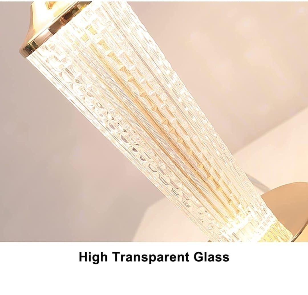 Hermosa Lampara Base Metal Cuerpo Vidrio Transparente 49 Cm-2