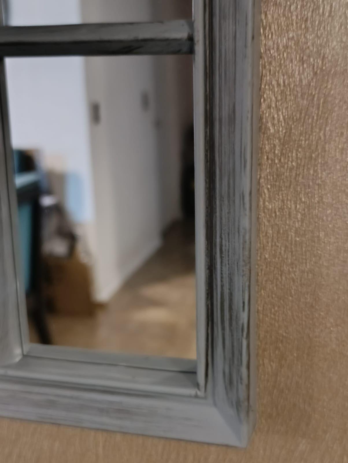 Espejo Forma Ventana, Gris Envejecido 70 X 35 Cm-3