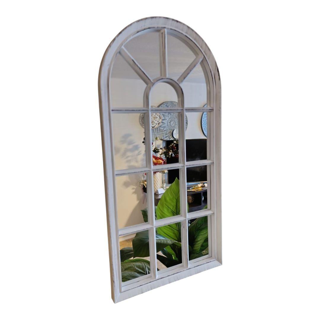 Espejo Forma Ventana, Blanco Invierno Envejecido 70x35 Cm-3