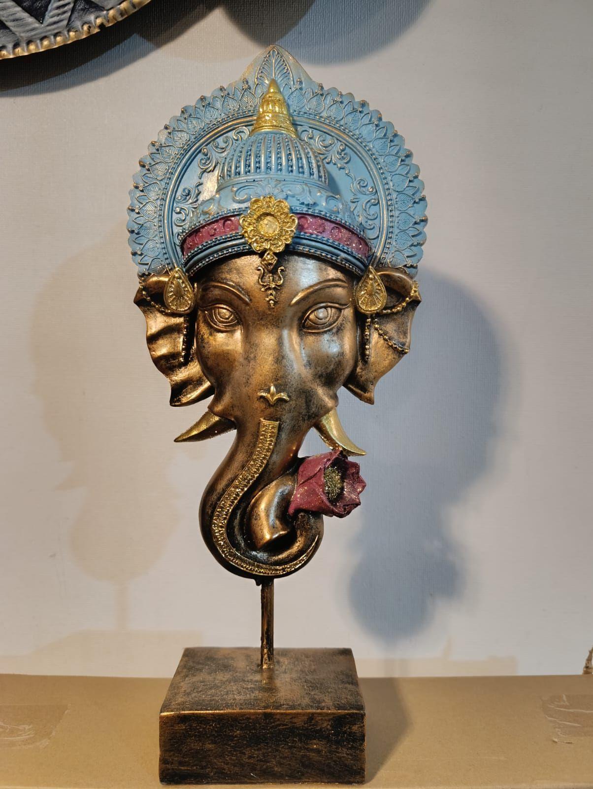 Ganesha Decorativa Con Pedestal 44x19x8 Cm-3