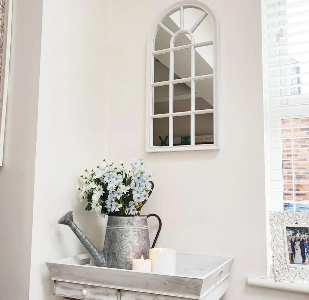 Espejo Ventana Blanco 70x35 Cm Decorativo-2