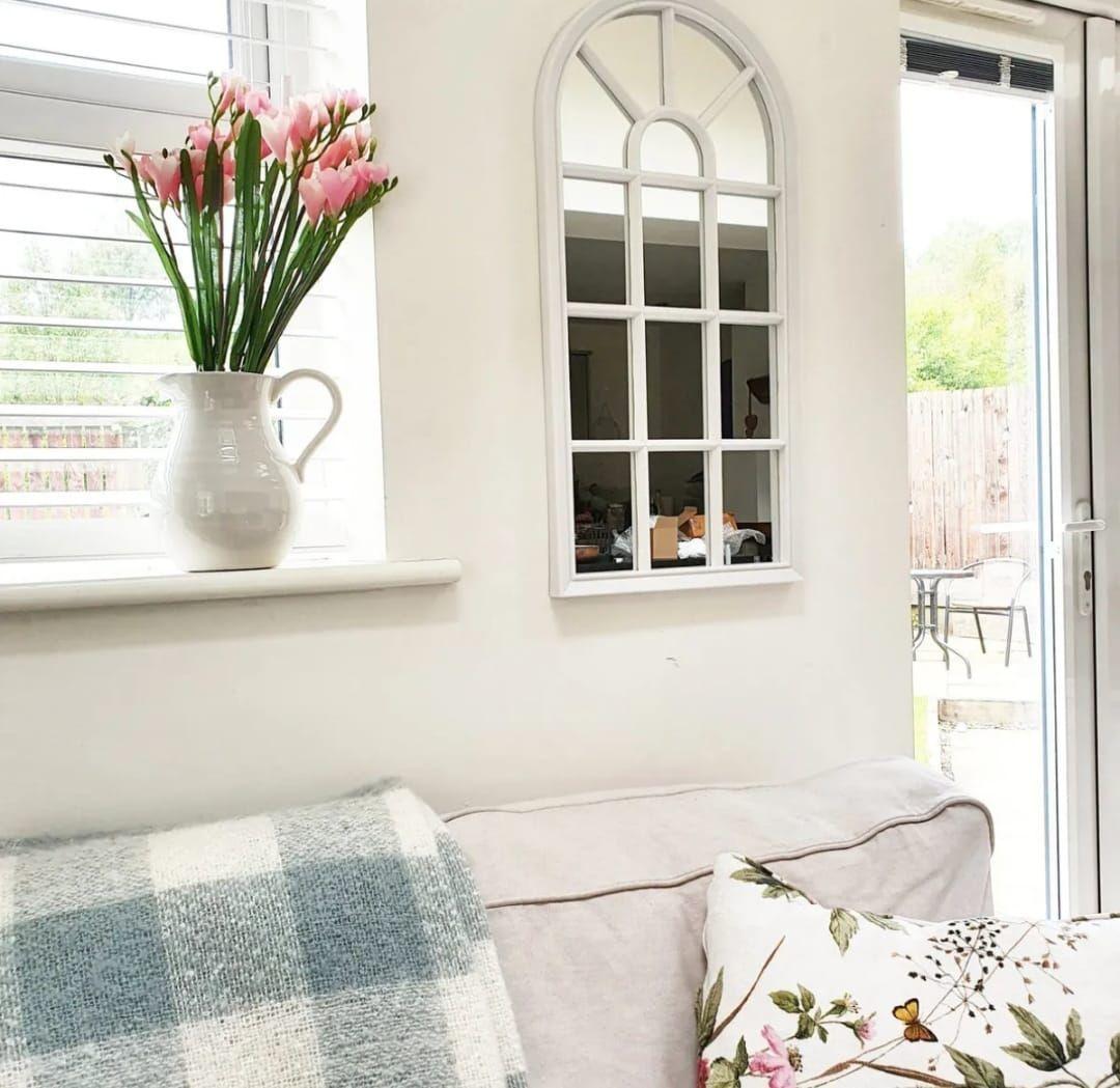 Espejo Ventana Blanco 70x35 Cm Decorativo-3