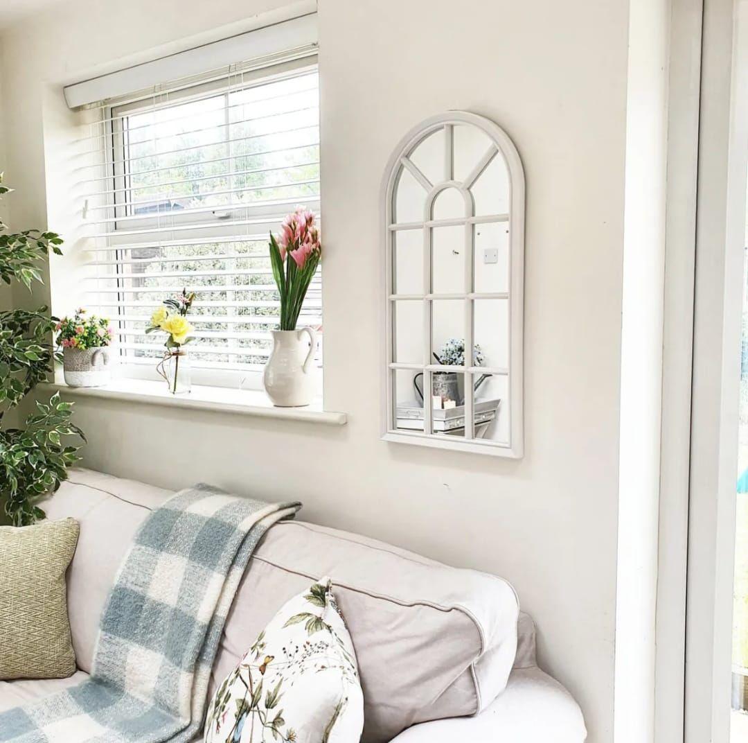 Espejo Ventana Blanco 70x35 Cm Decorativo-4