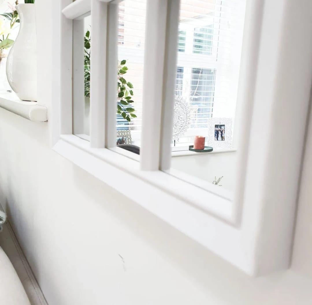 Espejo Ventana Blanco 70x35 Cm Decorativo-6