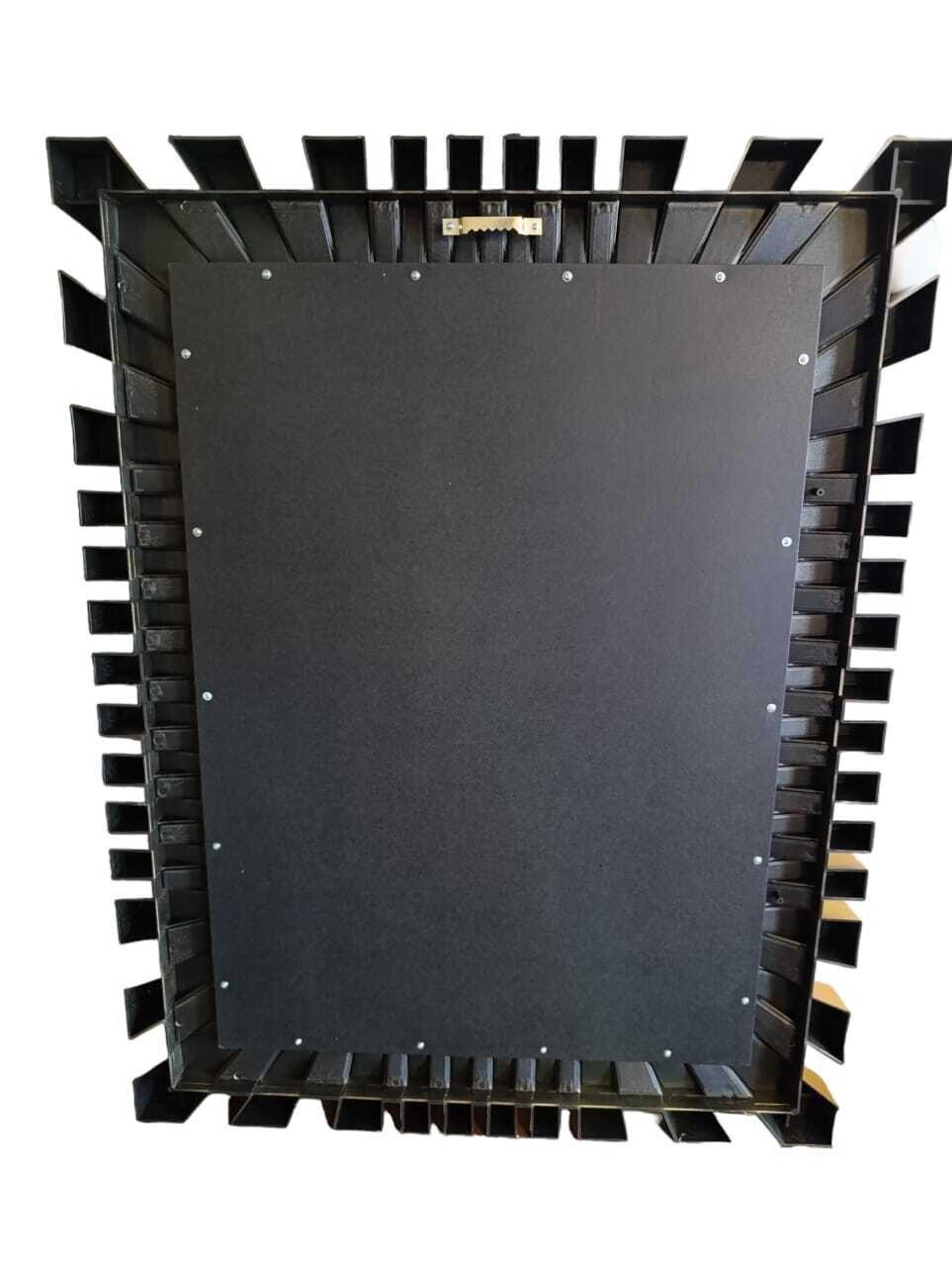 Espejo Rectangular Dorado, Golden Block 75x57x4 Cm.-4
