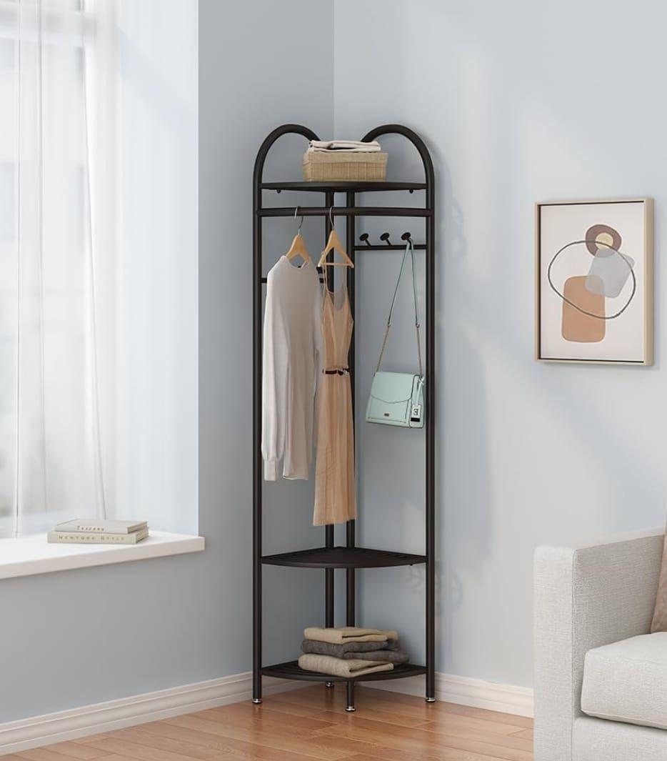 Perchero Esquinero Organizador Multifuncional Vertical Metal-4