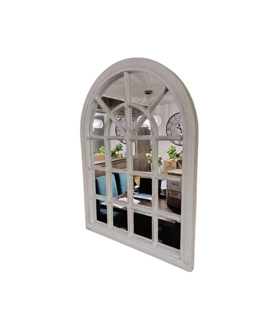 Espejo Forma Ventana, Blanco Invierno, Envejecido 61x46 Cm-4