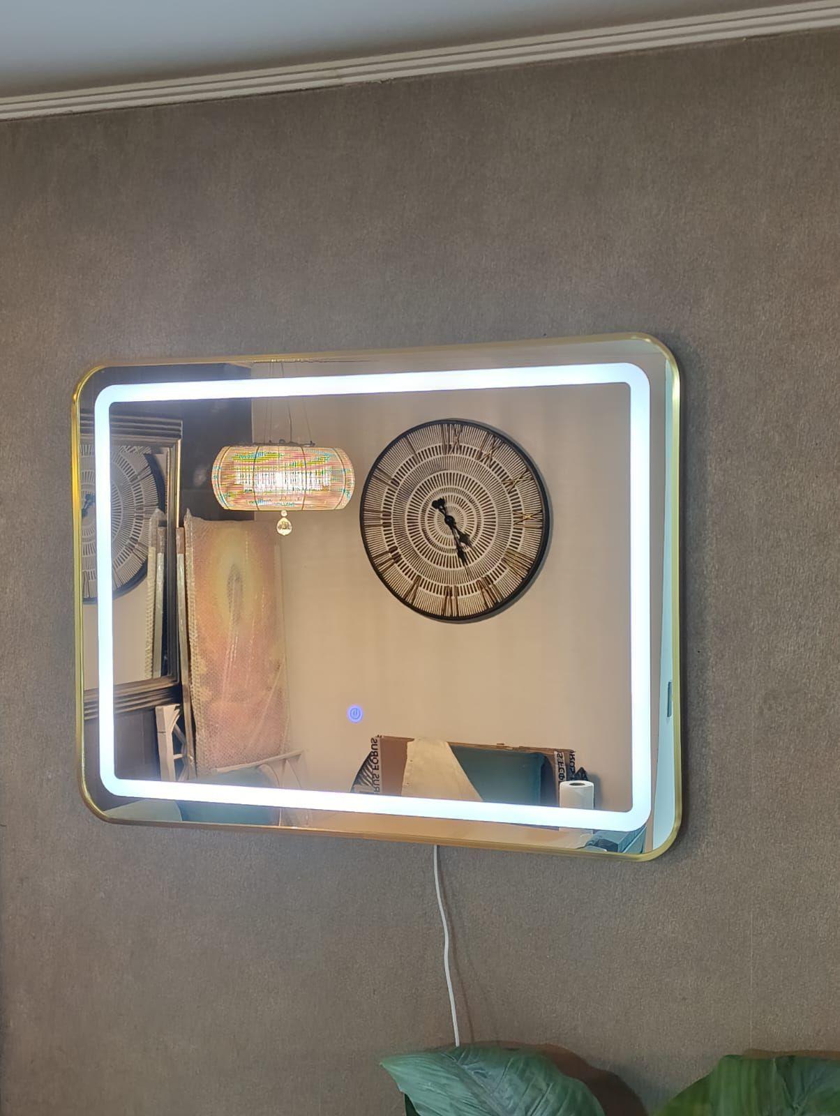 ESPEJO LED RECTANGULAR HORIZONTAL TOUCH 3 TONOS LUZ 80X60 MARCO METAL-4