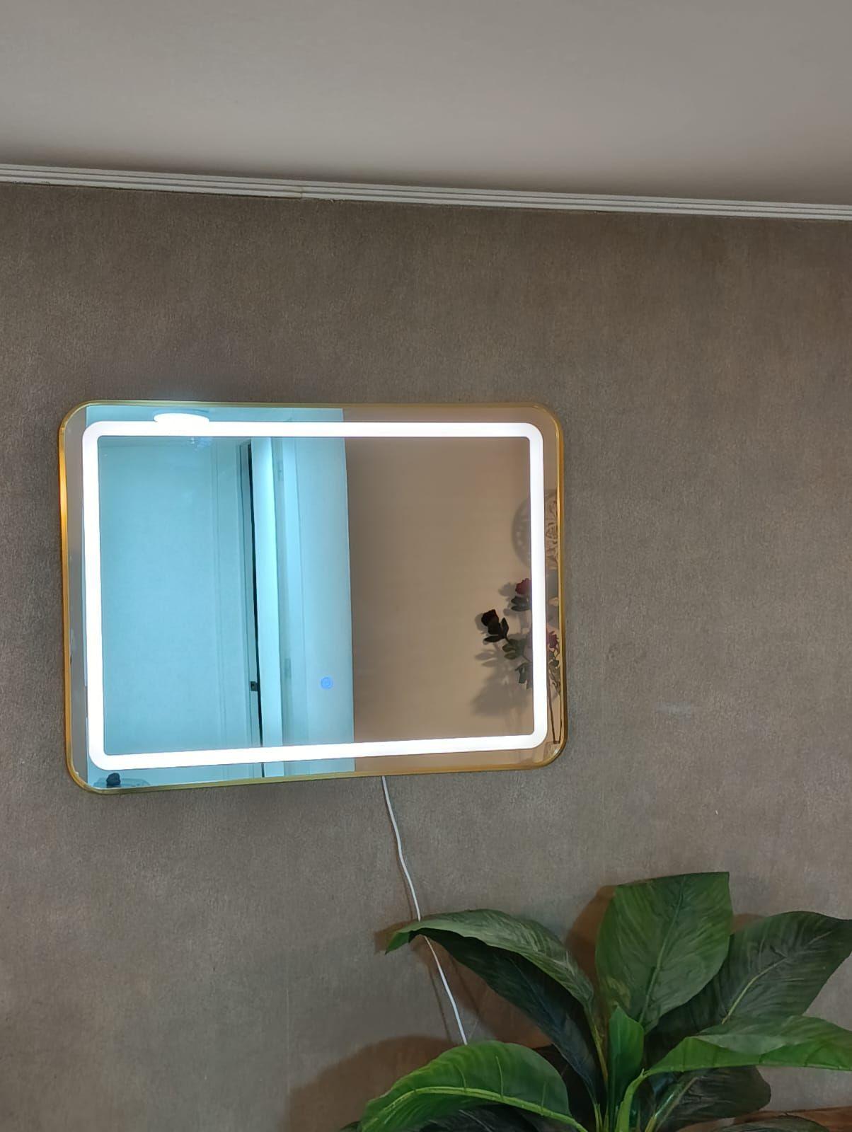 ESPEJO LED RECTANGULAR HORIZONTAL TOUCH 3 TONOS LUZ 80X60 MARCO METAL-5