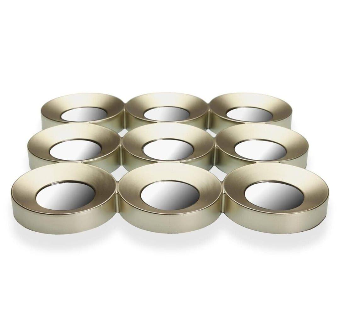 Set 3 Espejos Dorados Cada Panel Mide 25x25 Cm -2