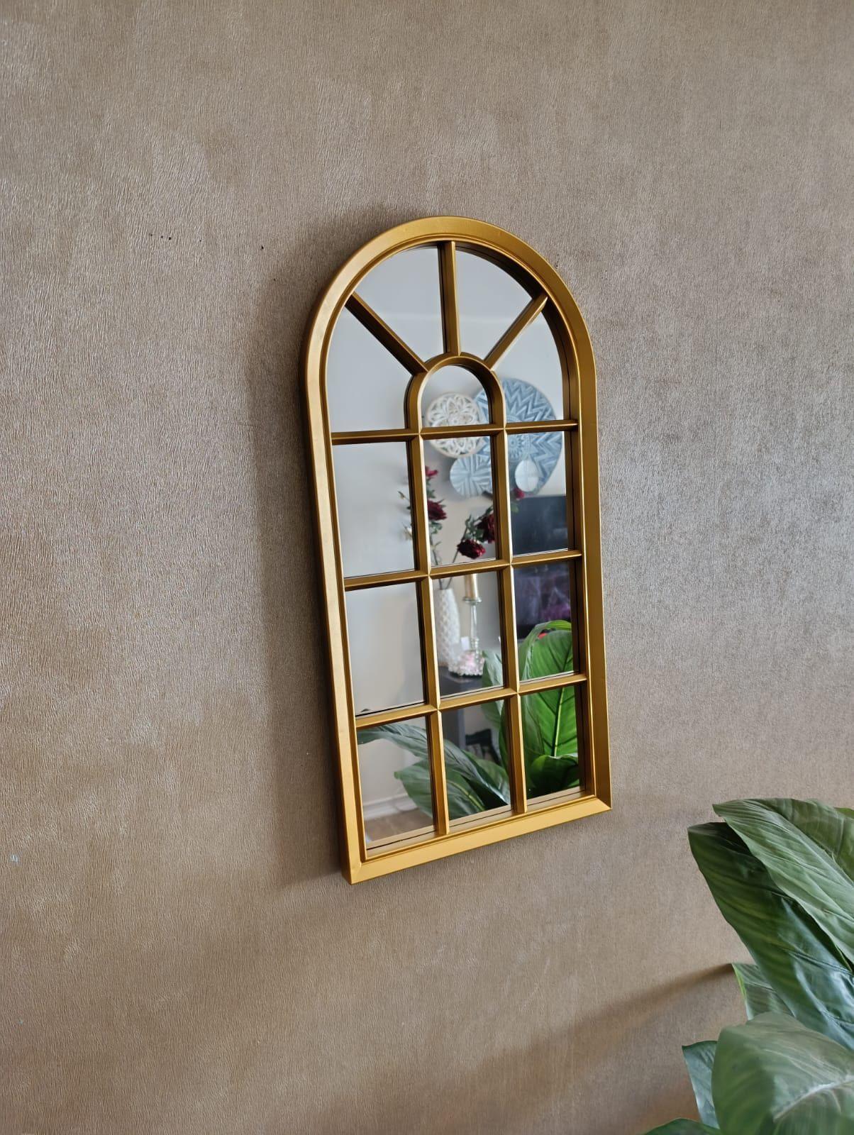 Espejo Forma Ventana, Dorado 70 Cm Alto X 35 Cm Ancho-5