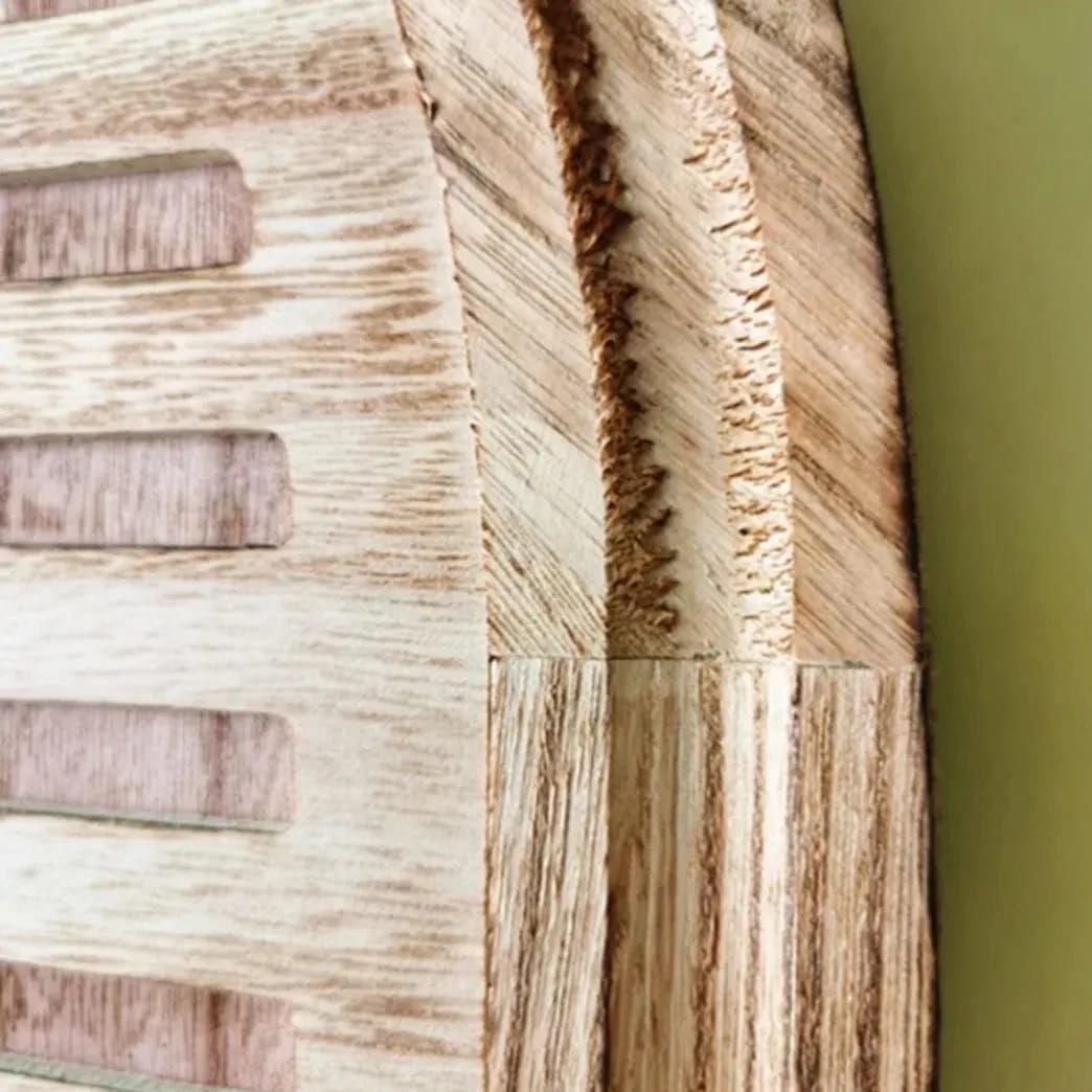 Espejo De Madera Forma Ventana Con Puertas 45x67 Cm-2