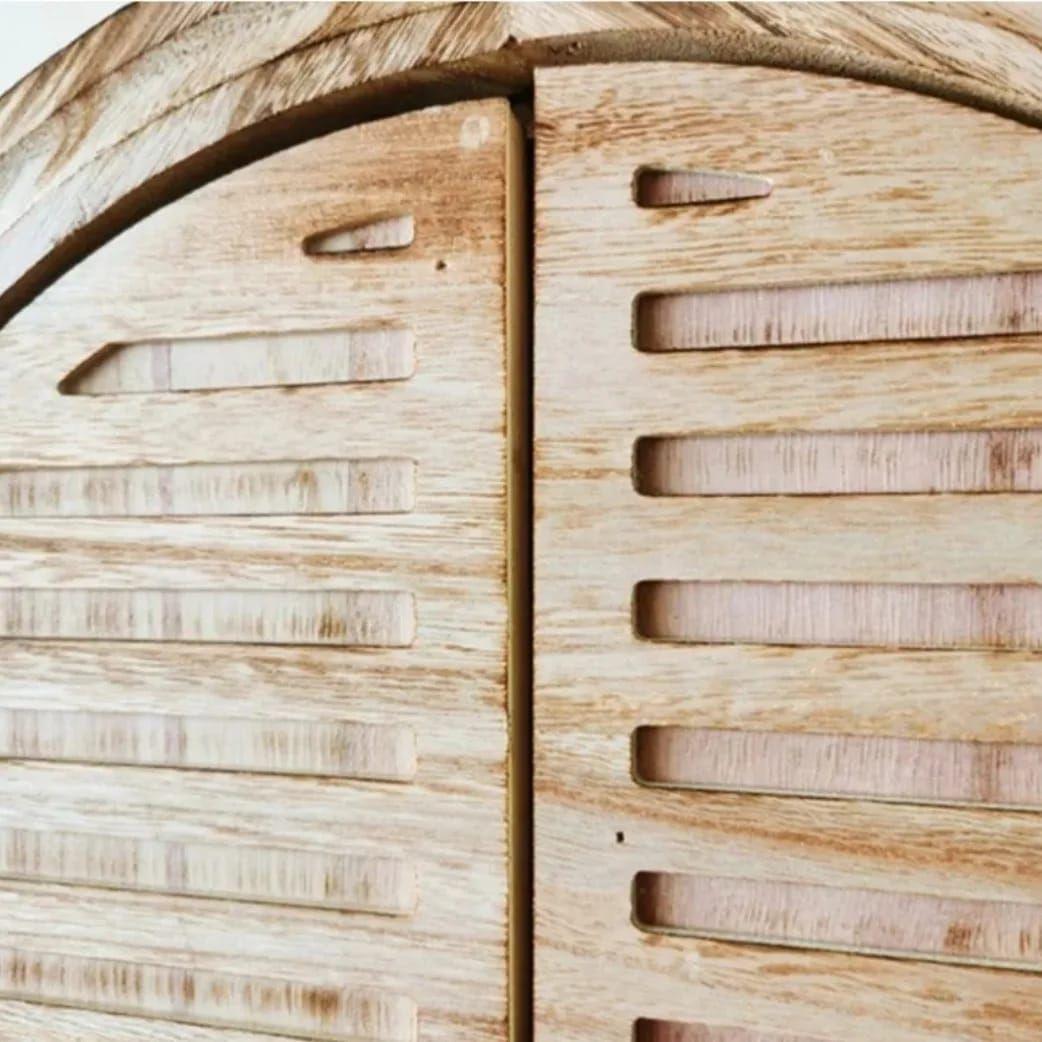 Espejo De Madera Forma Ventana Con Puertas 45x67 Cm-4