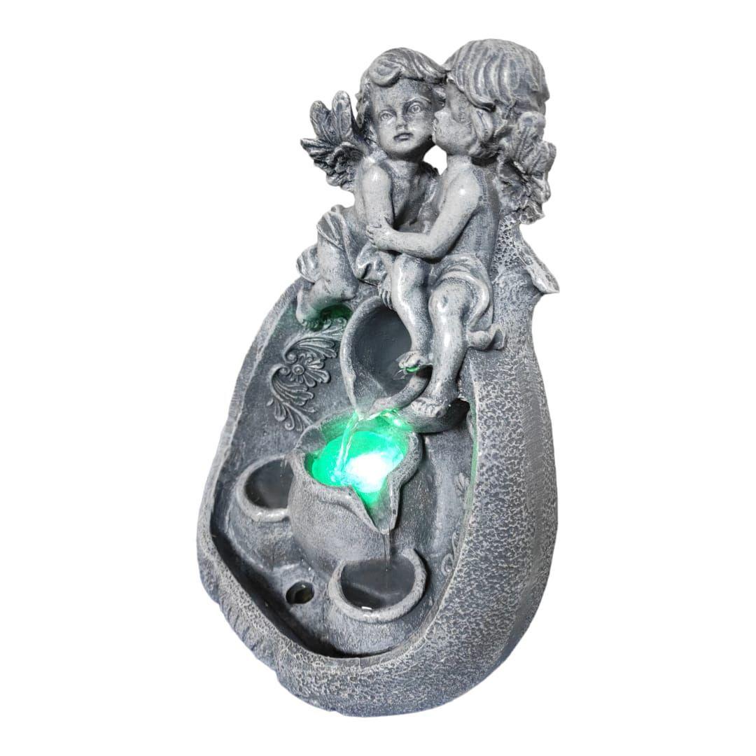 Fuente De Agua Diseño Angeles Con Luz Led 35 Cm-2