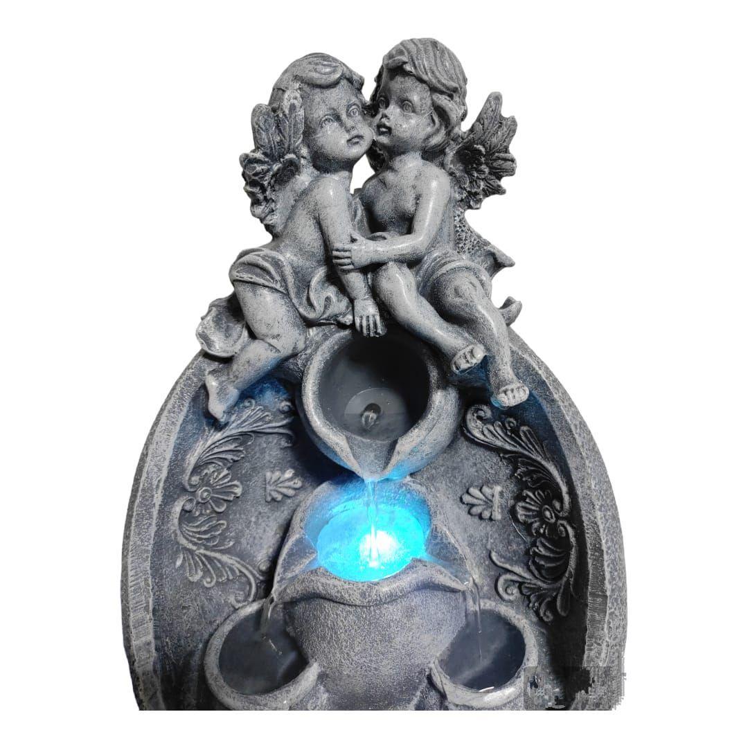 Fuente De Agua Diseño Angeles Con Luz Led 35 Cm-3