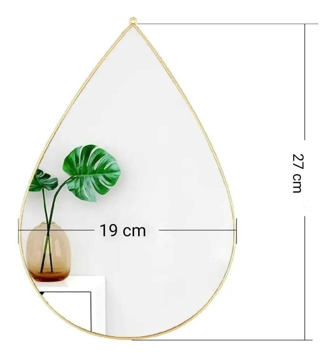 Set De 3 Espejos En Forma De Gotas Color Dorado-4