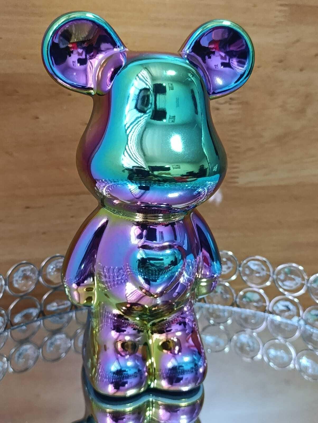 Adorno De Oso Cerámica Color Tornasol, 18x10x8 Cm-4