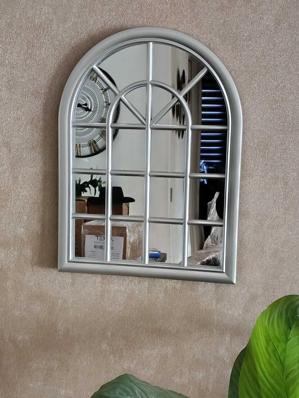 Espejo Forma Ventana, Plateado Invierno 61 Altox46 Cm Ancho-4