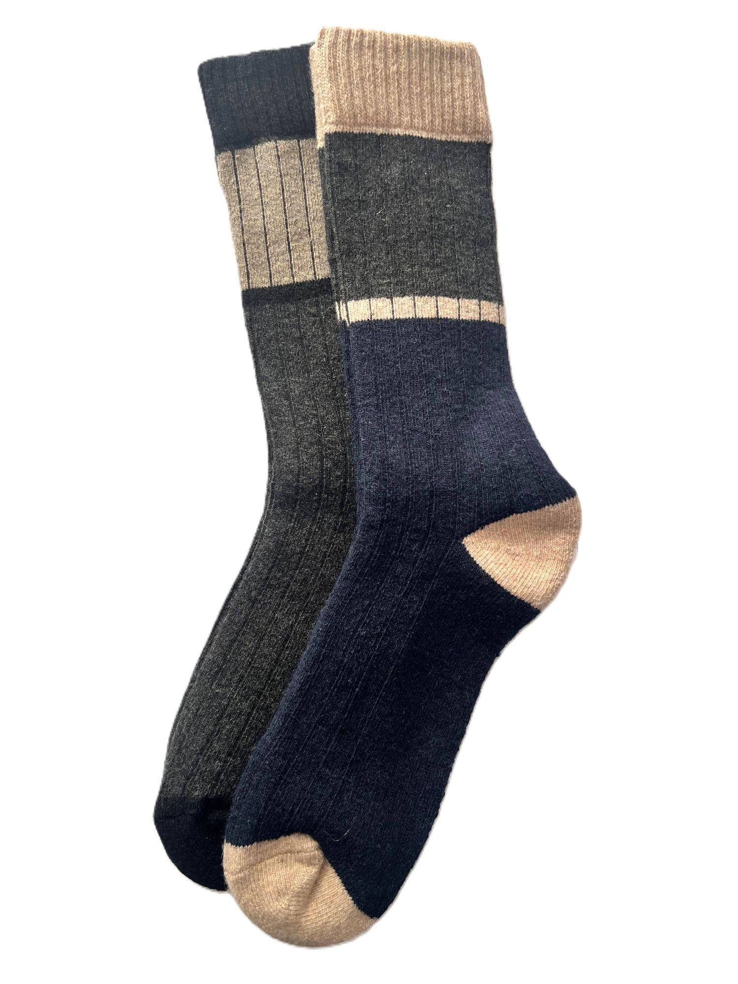 Calcetín Bipack Lana, Color Punta y Talón-1