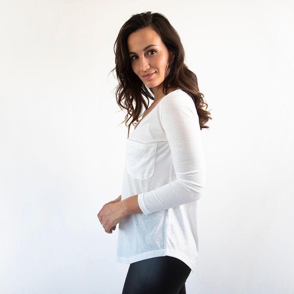 Polera Algodón Blanca-1