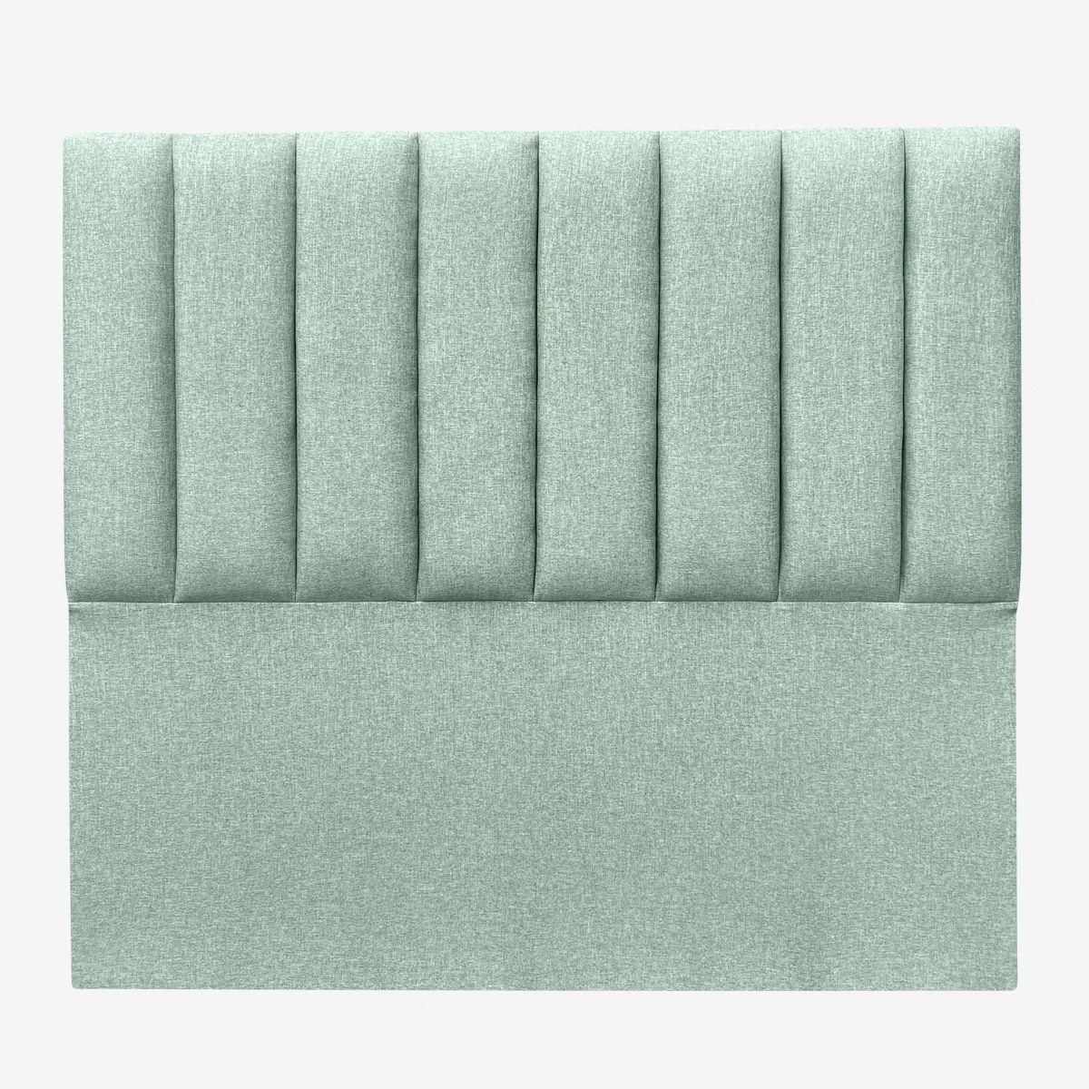 Respaldo de Cama Tubular Vertical Lino Verde Jeans - King-1