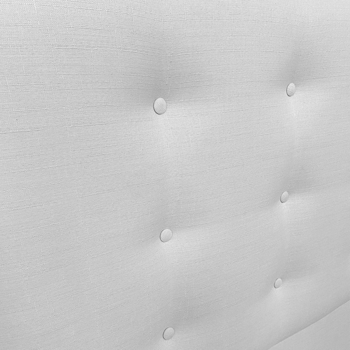 Respaldo de Cama Botoné Premium Lino Gris Plata - King-2