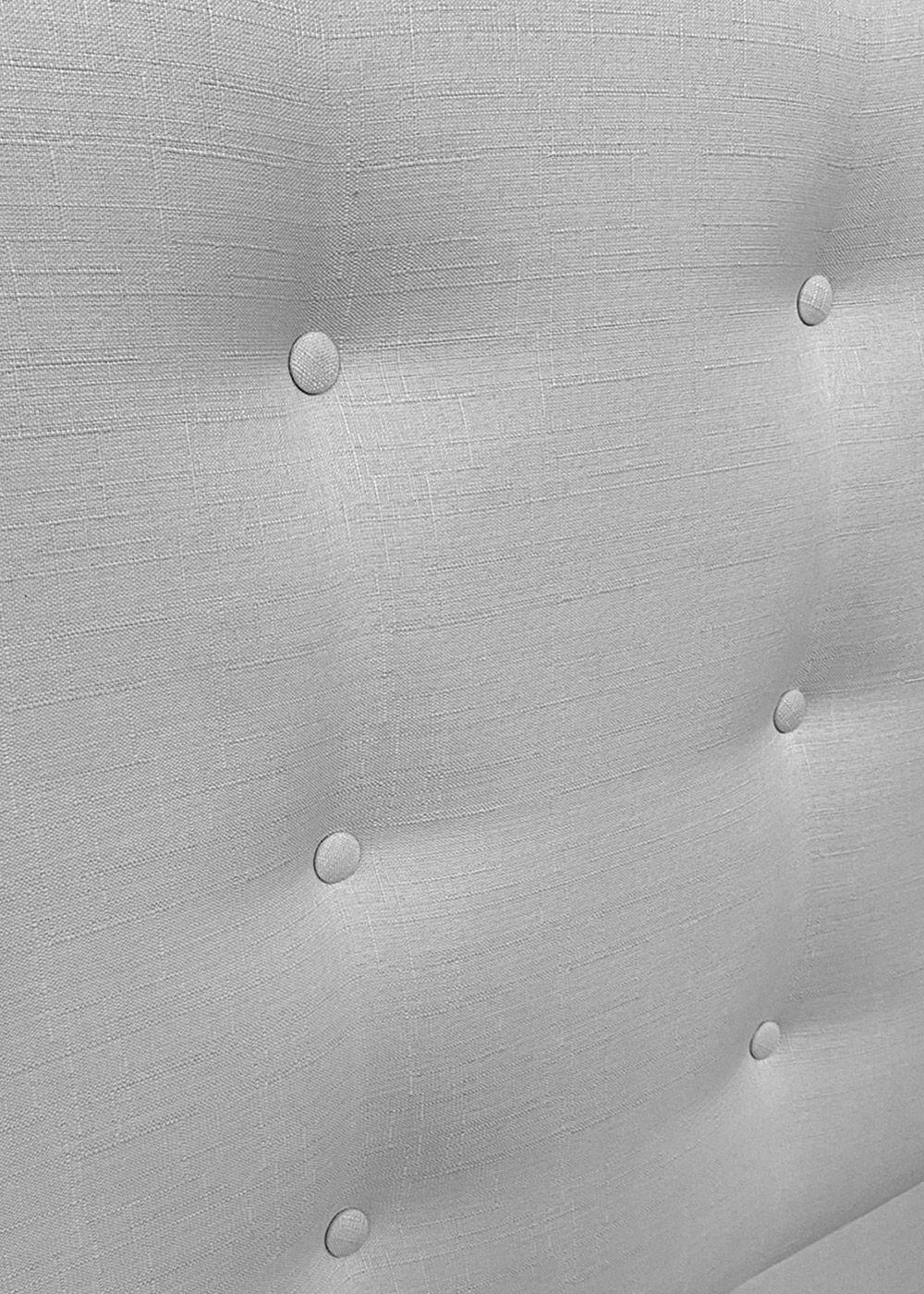Respaldo de Cama Botoné Premium Lino Gris Plata - 2 Plazas-1