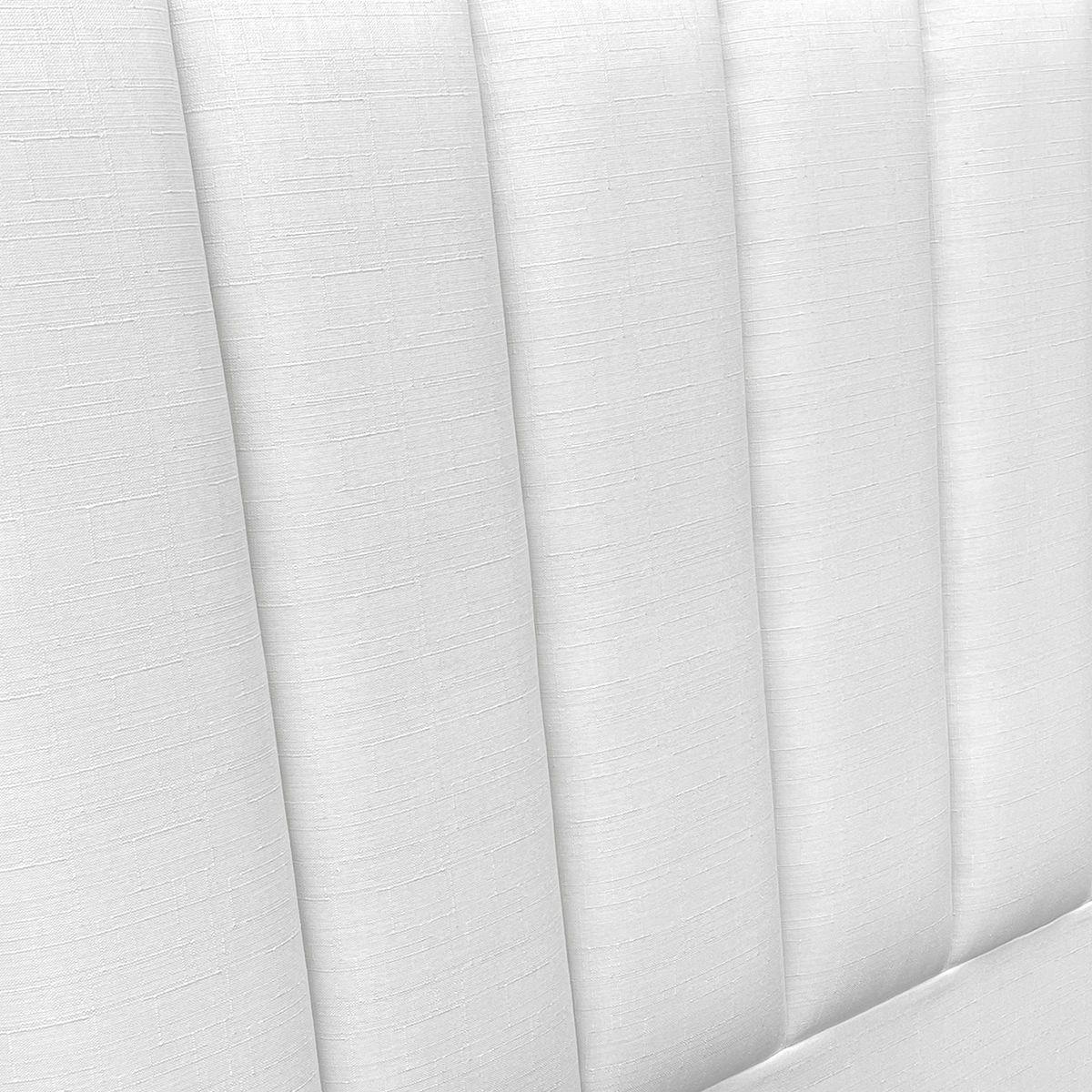 Respaldo de Cama Tubular Vertical Lino Crema 1 Plaza-2