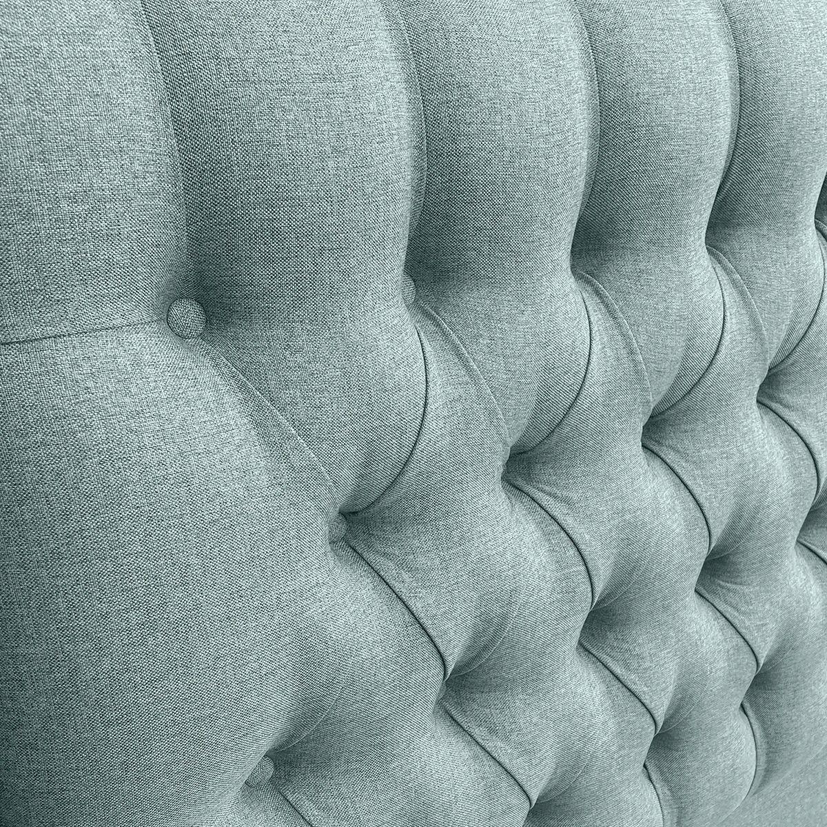Respaldo de Cama Capitoné Premium Lino Verde Super King-2