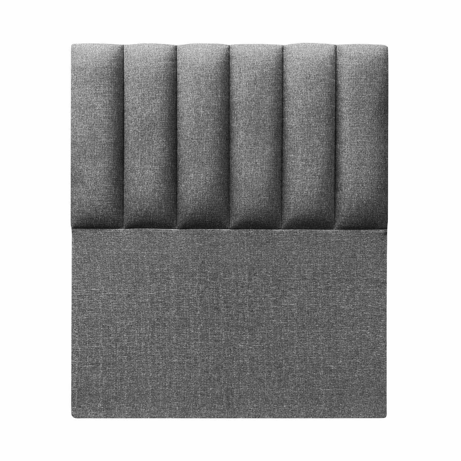 Respaldo Tubular Vertical 1,5 plazas Lino Gris-0