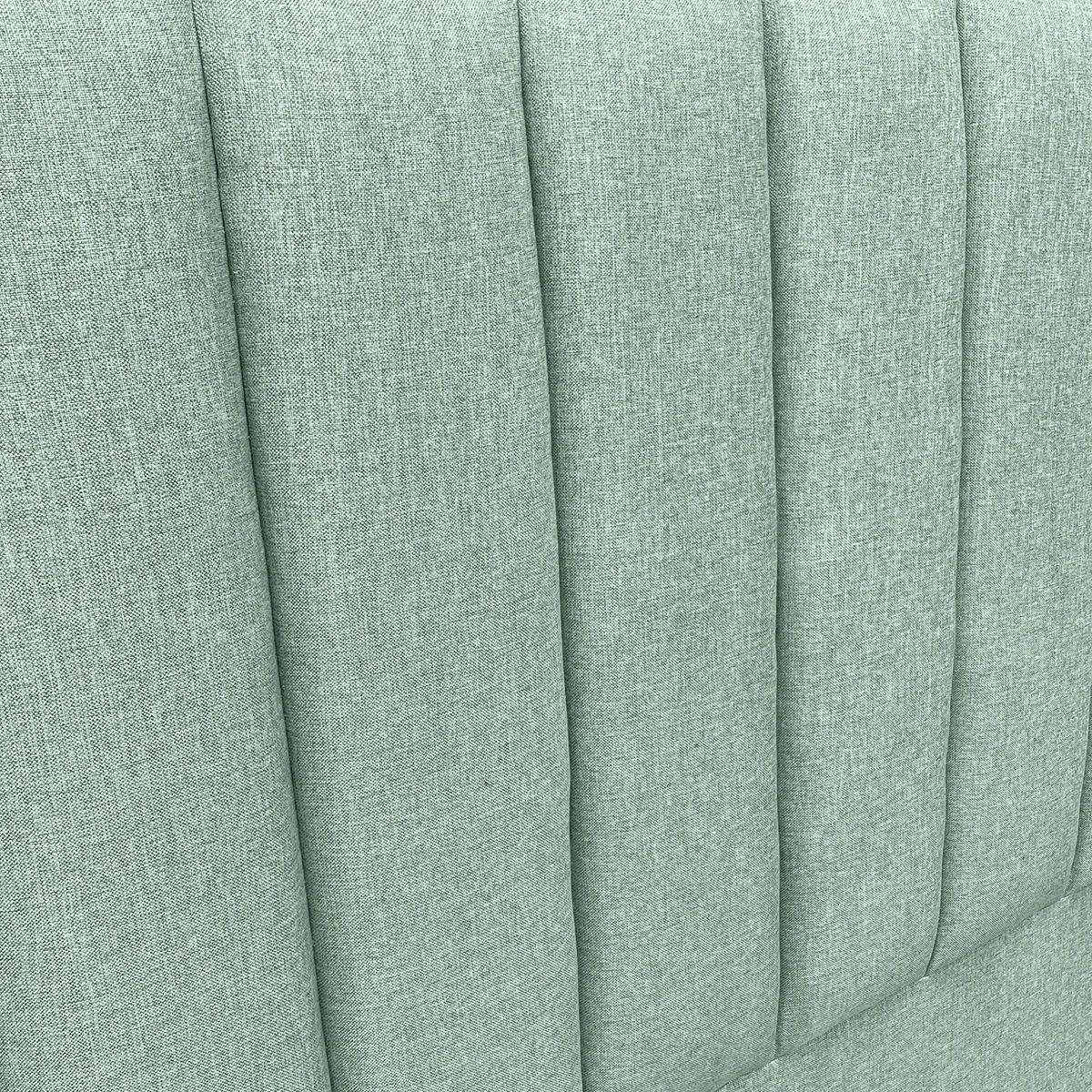 Respaldo de Cama Tubular Vertical Lino Verde Queen-2
