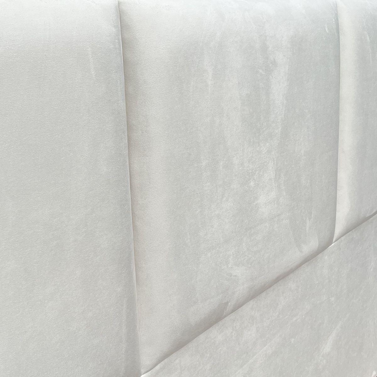 Respaldo de Cama Block Felpa Crema - 2 Plazas-2