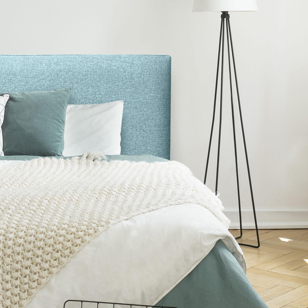 Respaldo de Cama Flat Vivo Lino Verde Jeans - Super King-0