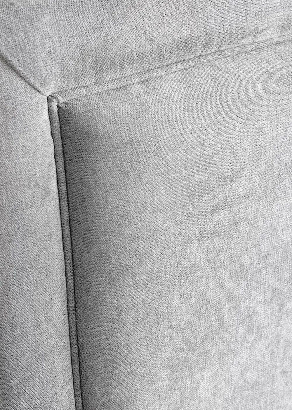 Respaldo de Cama Flat Frame Vivo Lino Gris Plata - 1.5 Plaza-2
